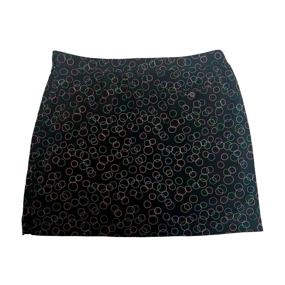 EP Pro Tech Golf Skort Size 18 Black Color Circle Side Zip Back Pocket